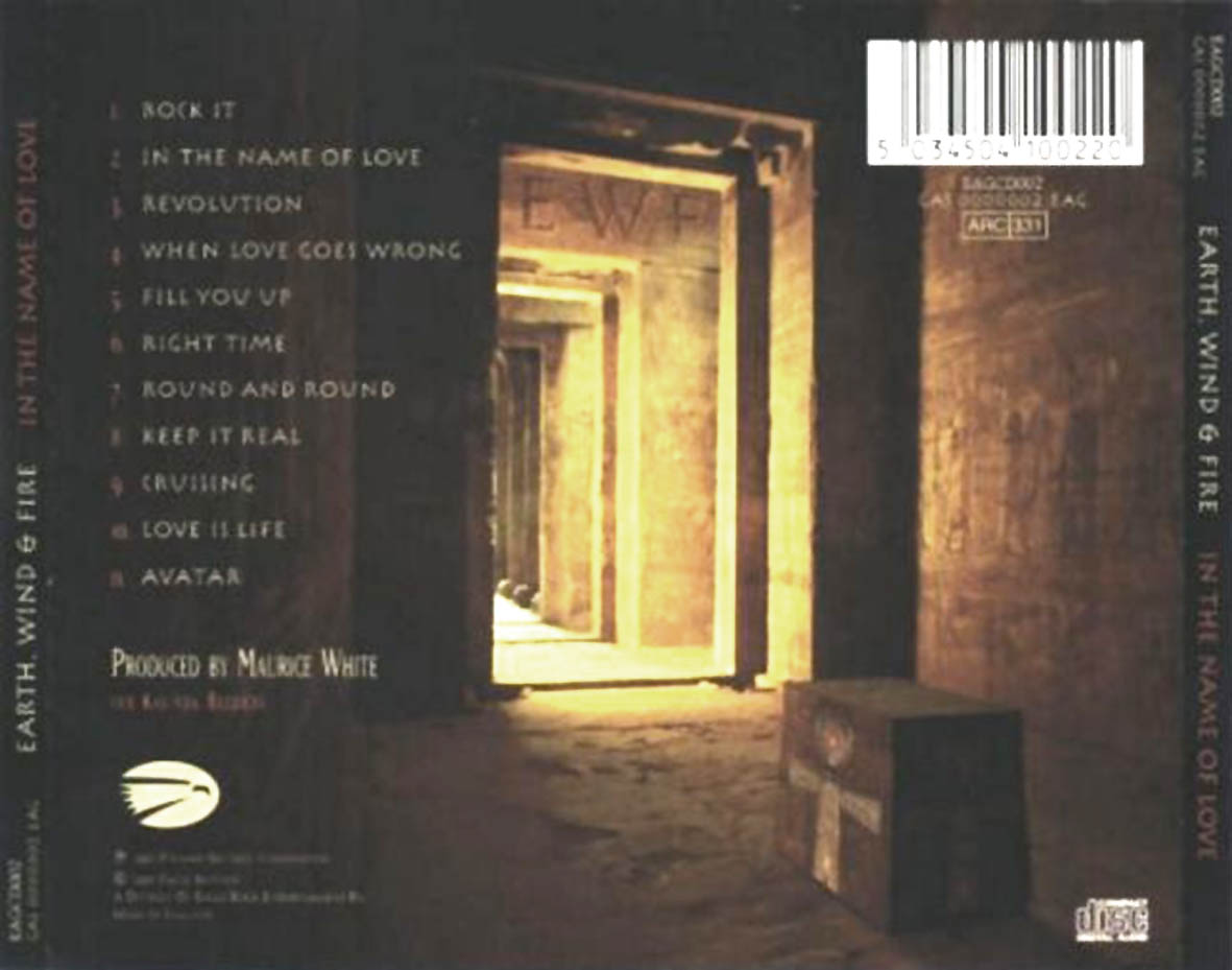 Earth, Wind & Fire  In The Name Of Love : Back